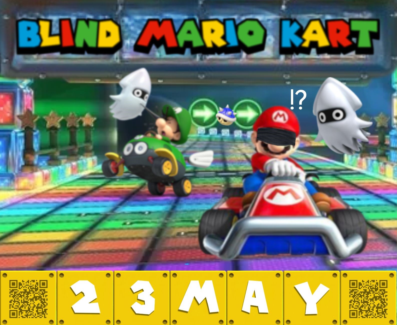 Blind Mario Kart Banner